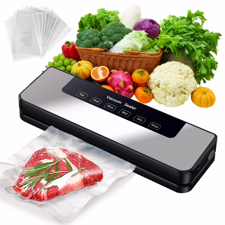 Vacuum sealer preserving fresh produce